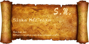 Siska Mónika névjegykártya